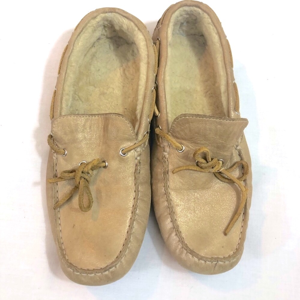 Cole Hann Gold Moccasin slippers shoes - Picture 1 of 10